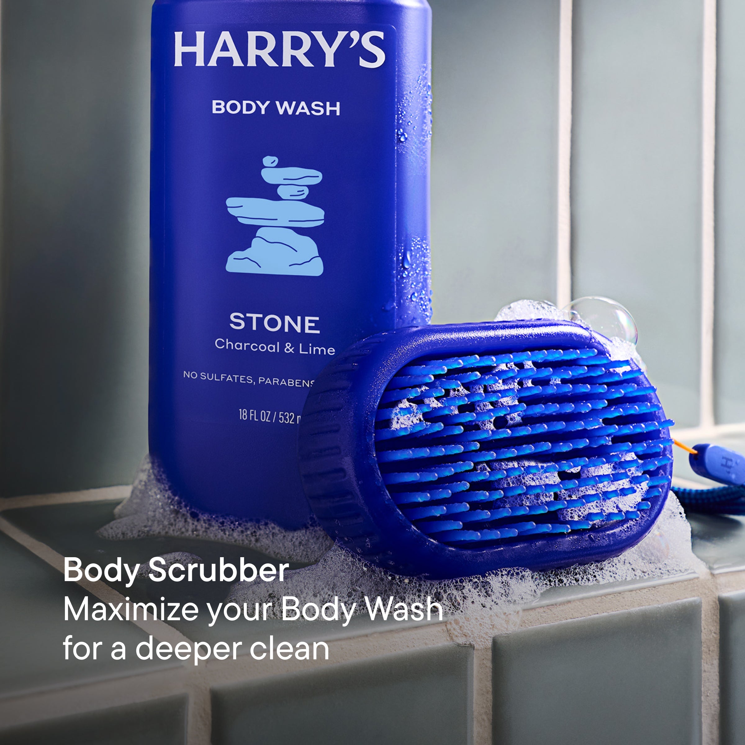 Harry’s 2 In 1 Scalp & Body Scrubber - Easy Easy Grip Razor