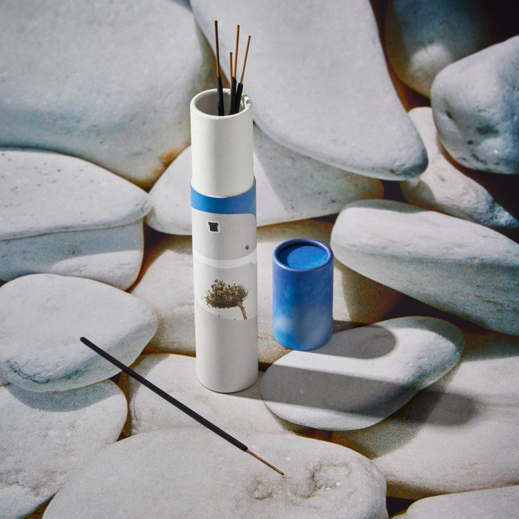 Terrazzo Tray and Incense Sticks - Morning Facial Hair Care