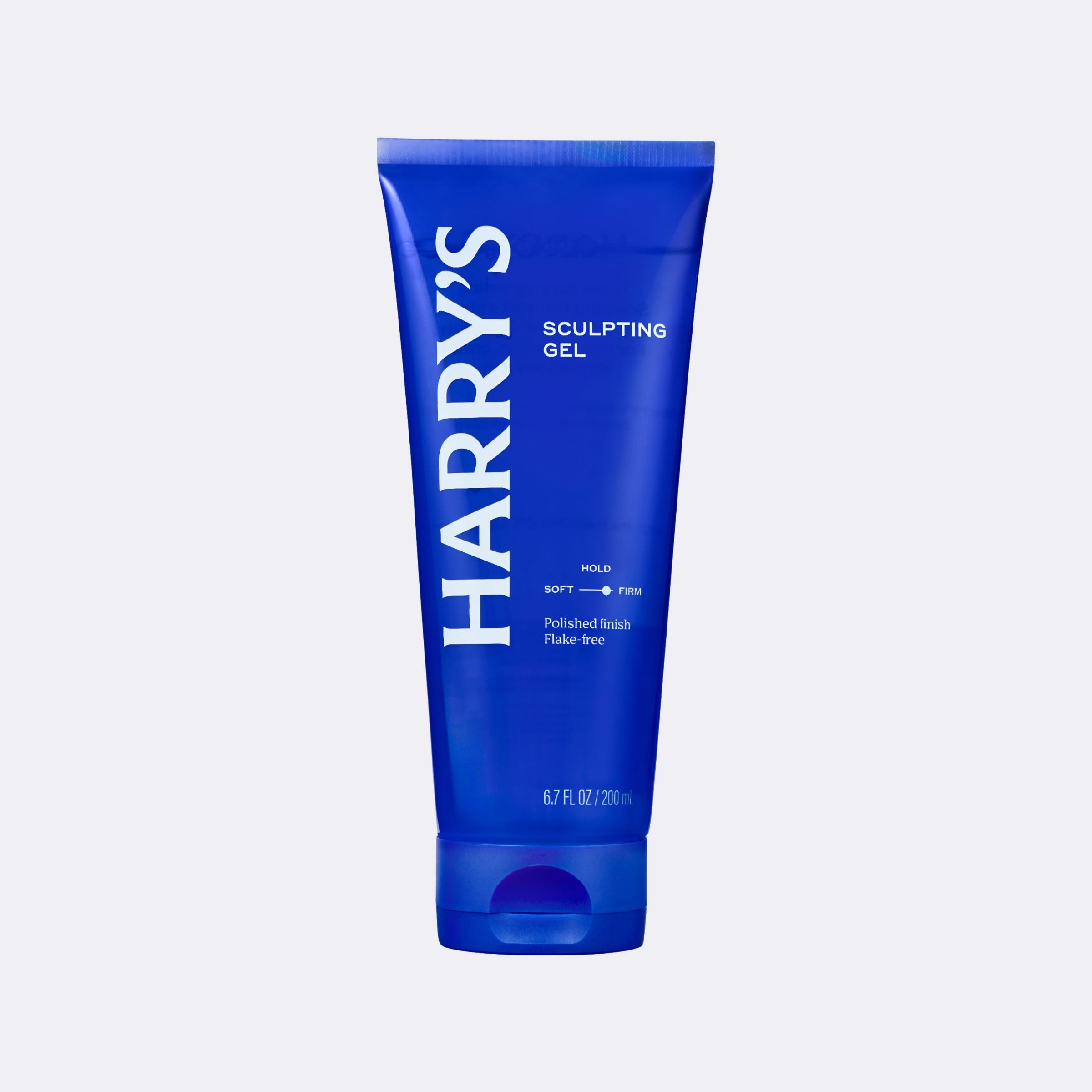 Blue tube of Harry's sculpting gel on a light gray background